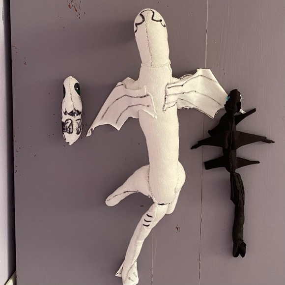 (3) DRAGONS Plush LIGHTFURY, POUNCER, and NIGHTFURY Handmade COLLECTIBLES - Picture 6 of 16